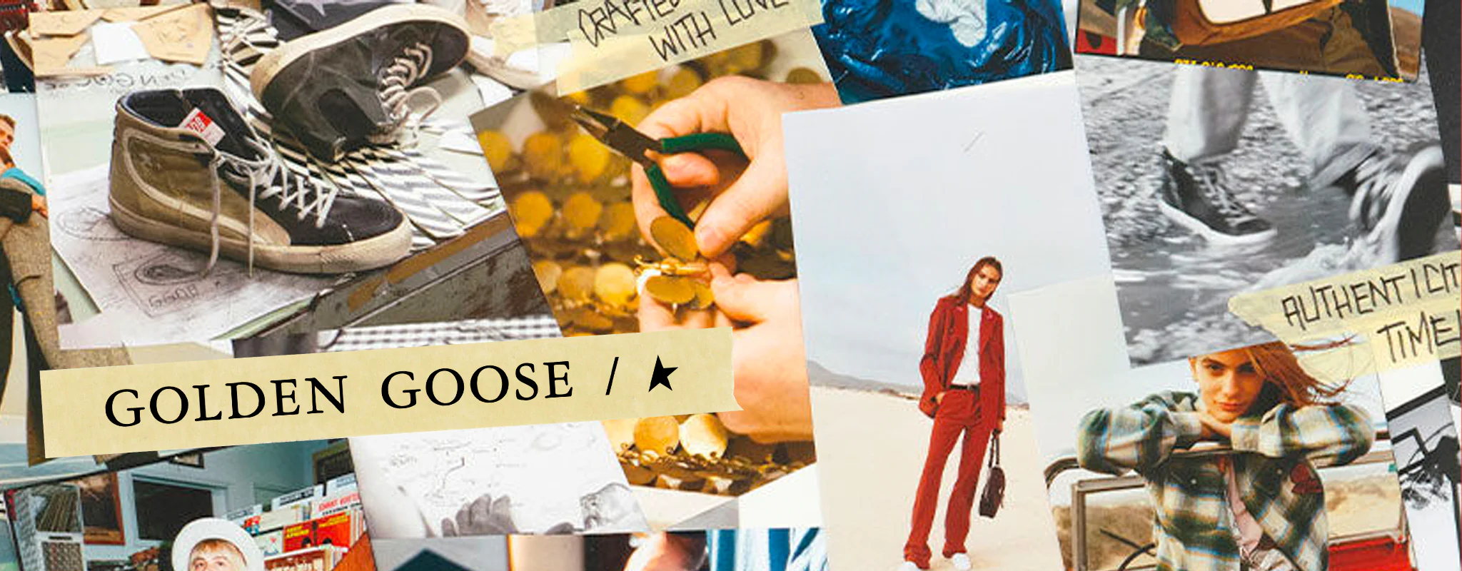 Golden Goose Starter Sneakers also seen sew a blue ribbon into their
